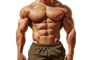 Fuerte y musculoso